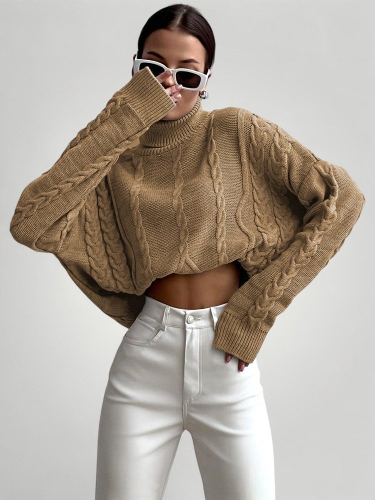Pull Oversize à Col Roulé Confortable 6 - Mode Lumière