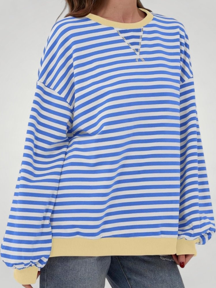Pull Oversize à Rayures Élégant et Confortable 7 - Mode Lumière