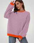 Pull Oversize à Rayures Élégant et Confortable 1 - Mode Lumière
