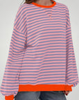 Pull Oversize à Rayures Élégant et Confortable 2 - Mode Lumière