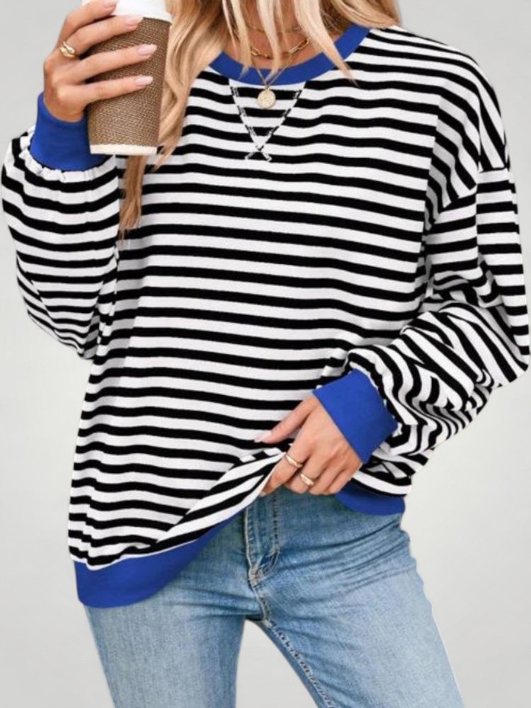 Pull Oversize à Rayures Élégant et Confortable 10 - Mode Lumière
