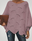 Pull Oversize en Tricot au Cou de Bateau Élégant 4 - Mode Lumière