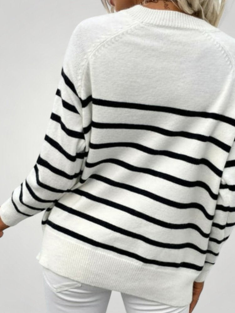 Pull Rayé Chic et Confortable 2 - Mode Lumière
