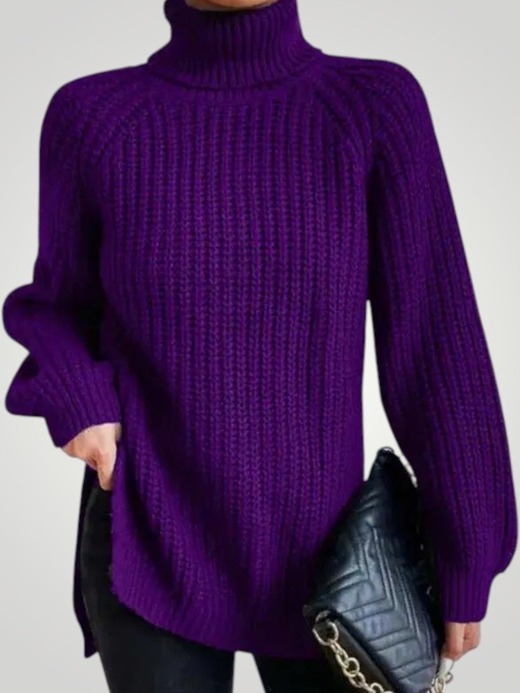 Pull Oversize à Col Roulé Confortable 6 - Mode Lumière