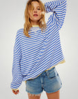 Pull Oversize à Rayures Élégant 2 - Mode Lumière