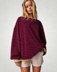 Pull Oversize à Rayures Élégant 4 - Mode Lumière