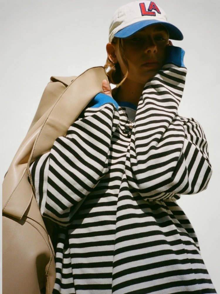 Pull Oversize à Rayures Élégant 6 - Mode Lumière