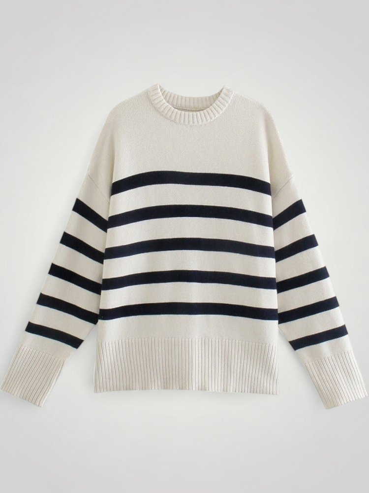 Pull Oversize à Rayures Élégantes 2 - Mode Lumière