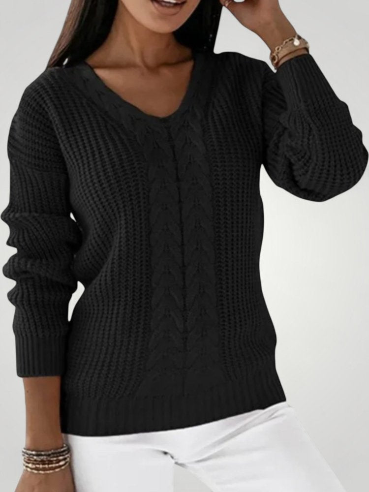 Pull Femme en Tricot à Col V Confortable 5 - Mode Lumière