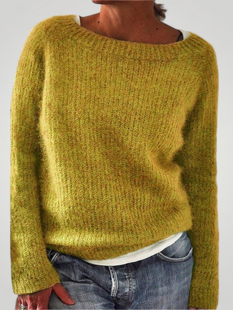 Pull Tricoté Classique à Col Rond Élégant 1 - Mode Lumière