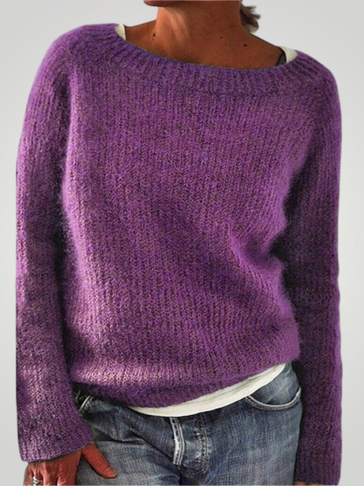 Pull Tricoté Classique à Col Rond Élégant 2 - Mode Lumière