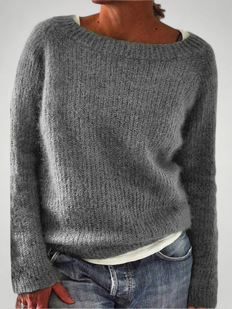 Pull Tricoté Classique à Col Rond Élégant 3 - Mode Lumière
