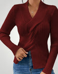 Pull Tricoté Col V Élégant et Confortable 3 - Mode Lumière