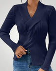 Pull Tricoté Col V Élégant et Confortable 4 - Mode Lumière