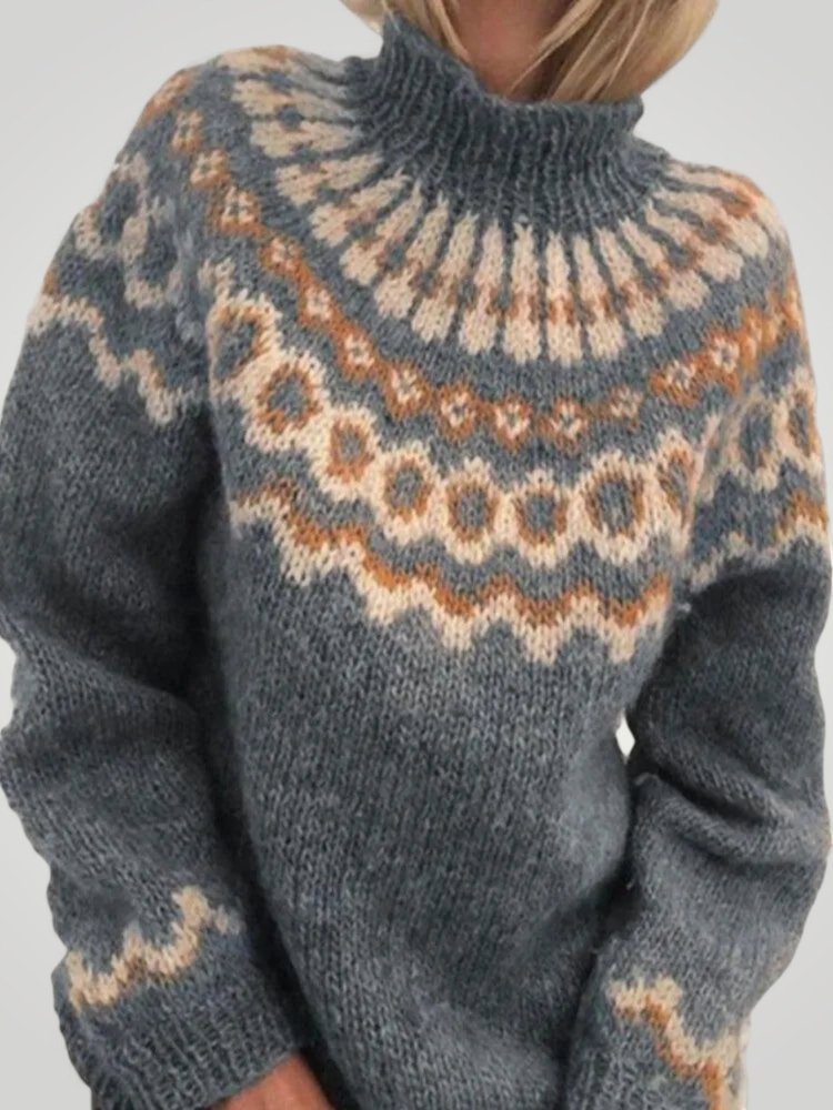 Pull Vintage à Col Roulé Chic et Confortable 3 - Mode Lumière