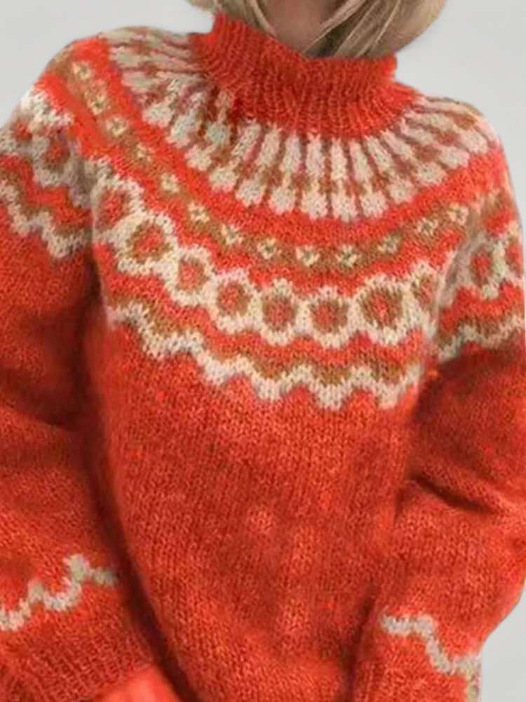 Pull Vintage à Col Roulé Chic et Confortable 4 - Mode Lumière