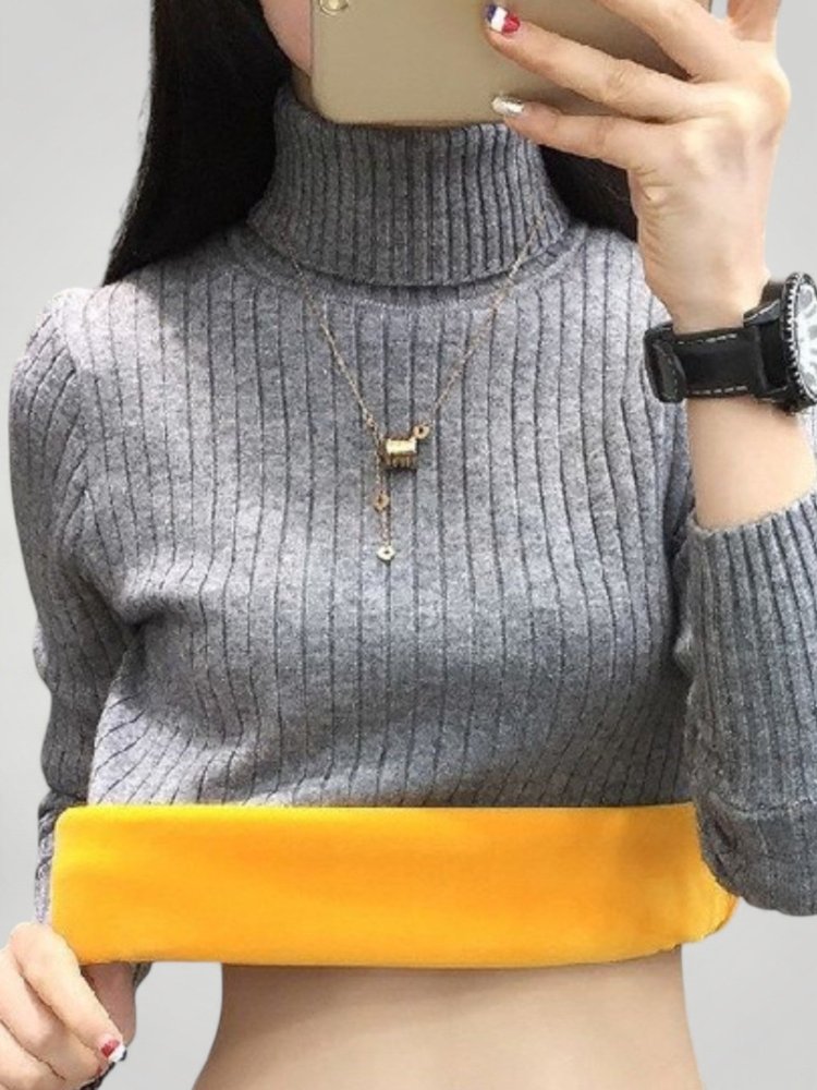 Pull à Col Roulé Côtelé Élégant et Confortable 4 - Mode Lumière