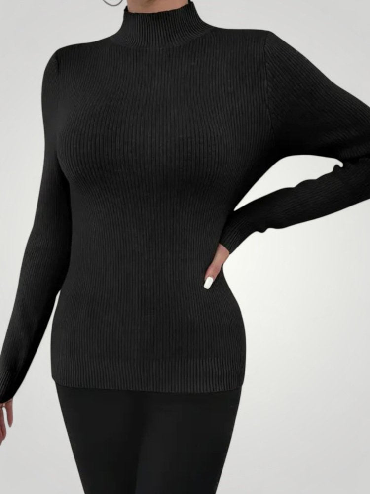 Pull à Col Roulé Côtelé Élégant et Confortable 2 - Mode Lumière