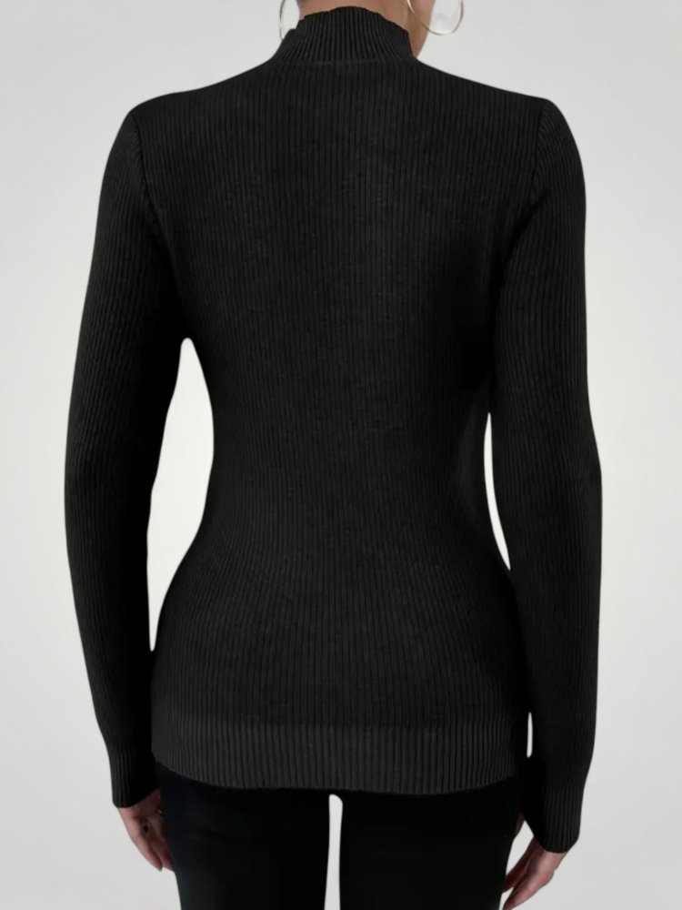 Pull à Col Roulé Côtelé Élégant et Confortable 3 - Mode Lumière