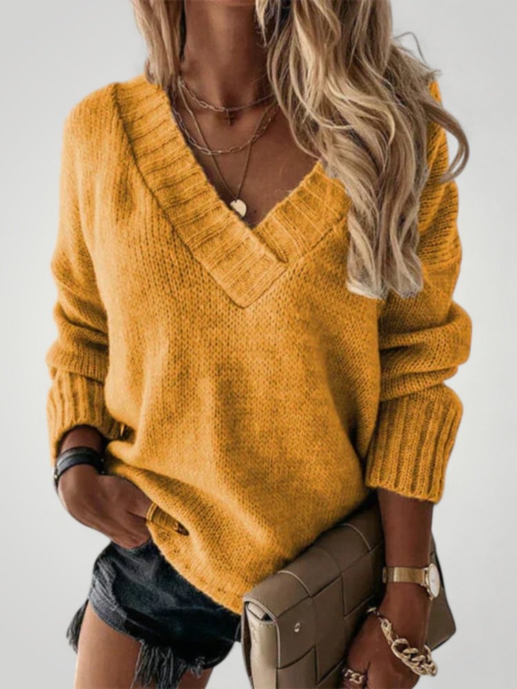Pull à Col V Élégant et Confortable 2 - Mode Lumière