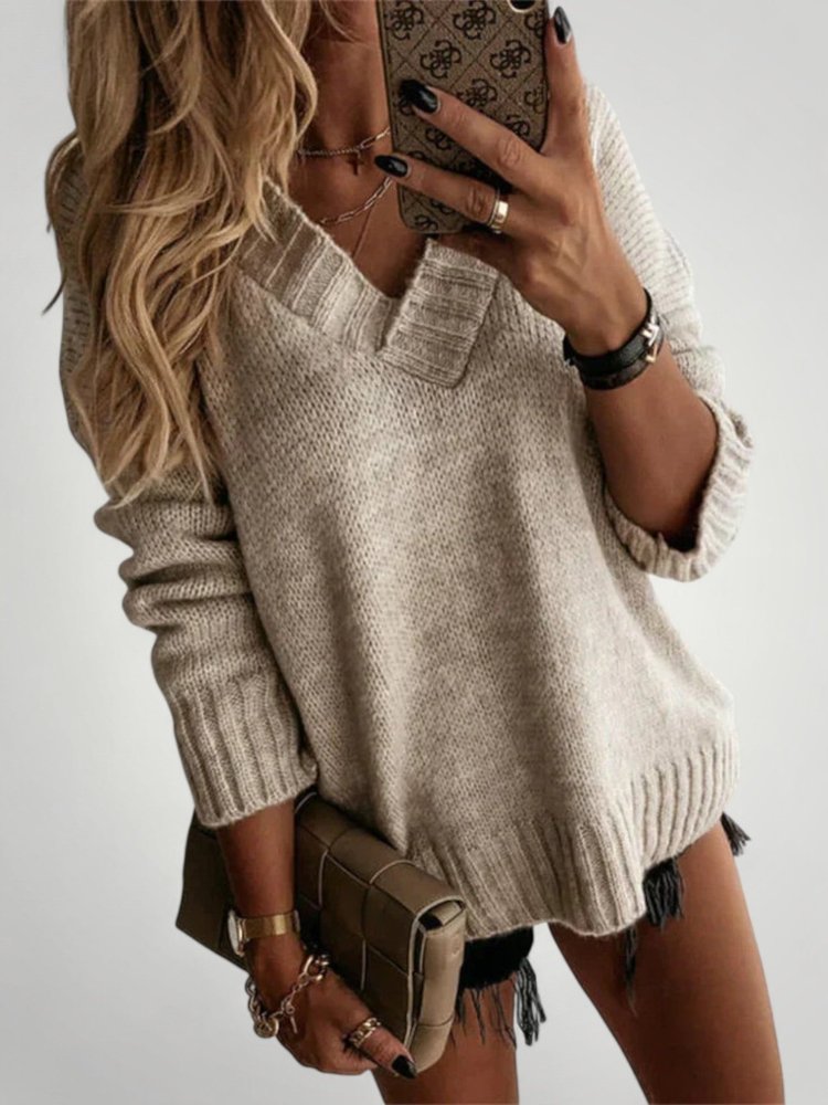 Pull à Col V Élégant et Confortable 7 - Mode Lumière