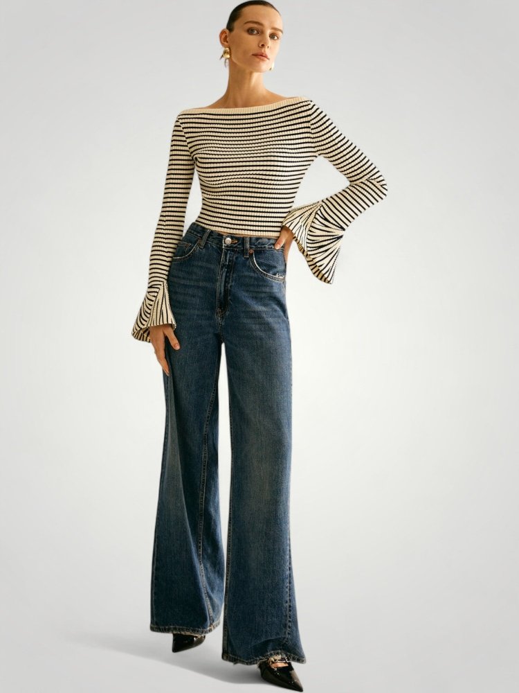 Pull à Épaules Volantées Chic et Élégant 2 - Mode Lumière