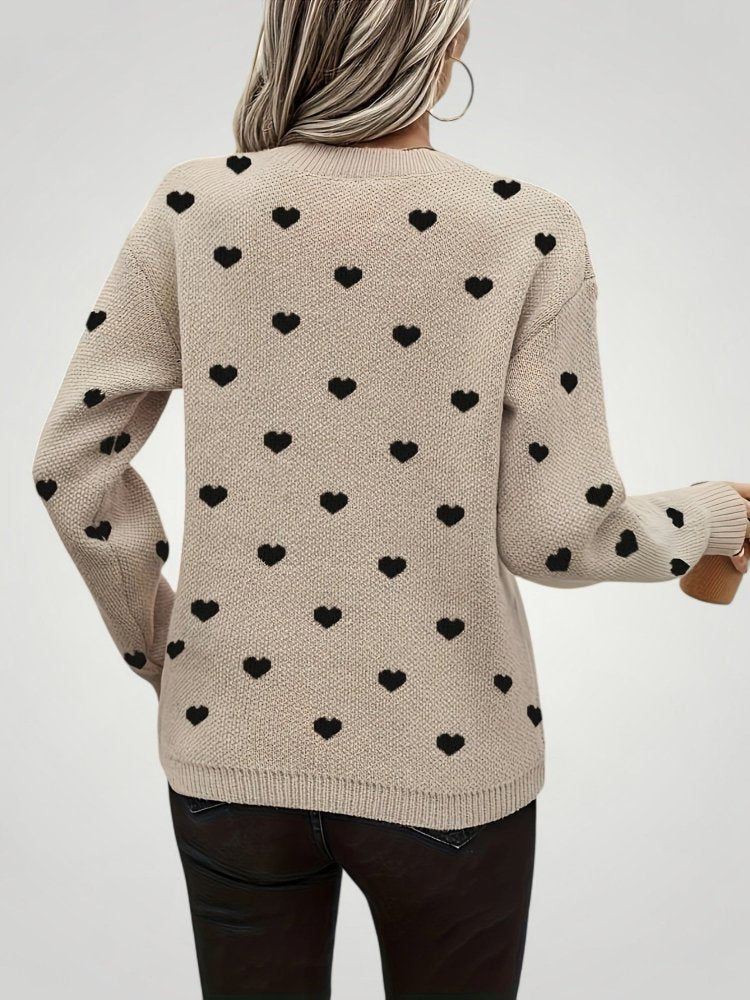 Pull à Motif Cœur Élégant et Confortable 4 - Mode Lumière