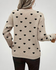 Pull à Motif Cœur Élégant et Confortable 4 - Mode Lumière