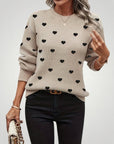 Pull à Motif Cœur Élégant et Confortable 2 - Mode Lumière