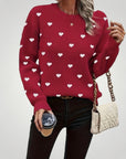 Pull à Motif Cœur Élégant et Confortable 7 - Mode Lumière