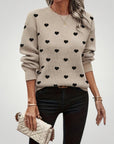 Pull à Motif Cœur Élégant et Confortable 3 - Mode Lumière
