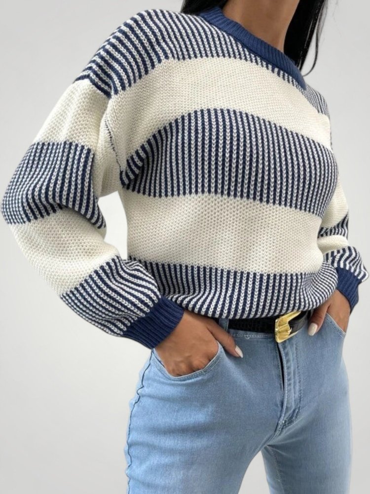 Pull à Rayures Chic et Confortable 2 - Mode Lumière