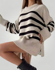 Pull à Rayures Horizontales Confortable 2 - Mode Lumière