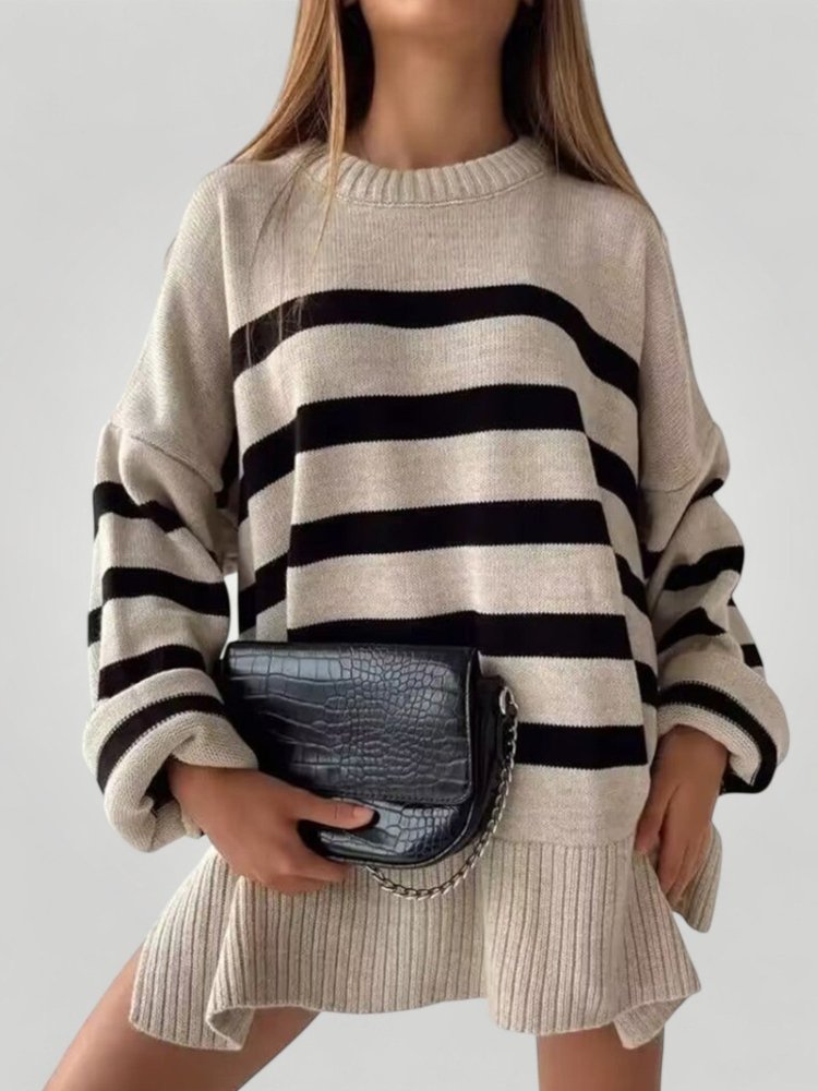 Pull à Rayures Horizontales Confortable 3 - Mode Lumière