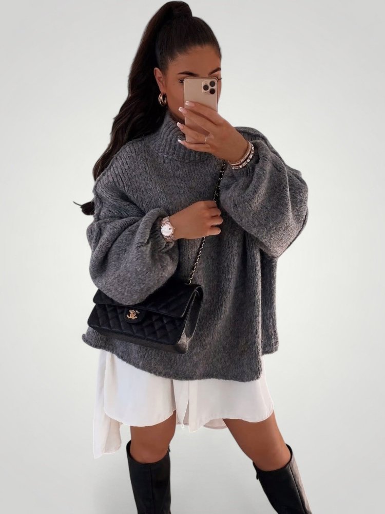 Pull d’Automne Oversize Chic et Confortable 3 - Mode Lumière