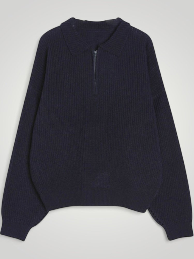Pull d’Hiver avec Col Plié Élégant et Confortable 8 - Mode Lumière