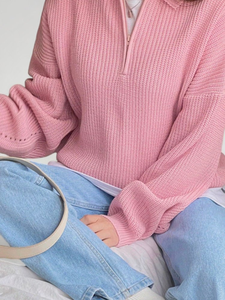 Pull d’Hiver avec Col Plié Élégant et Confortable 5 - Mode Lumière
