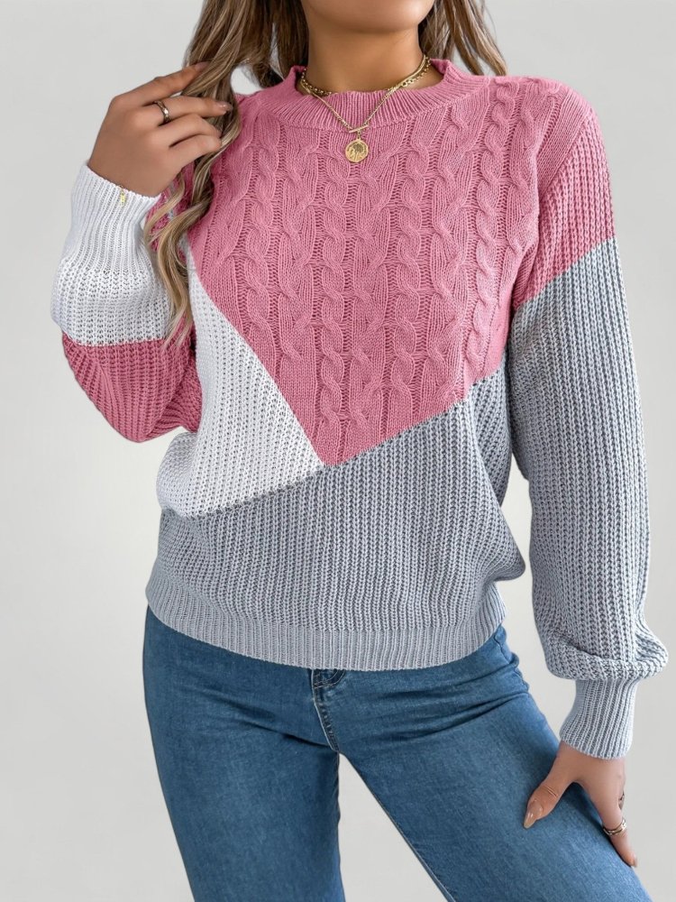 Pull d'Hiver Torsadé Confortable pour Femme 1 - Mode Lumière