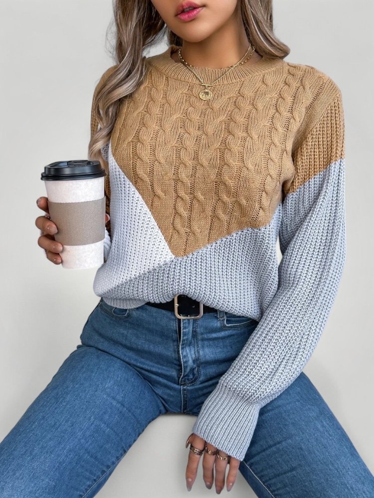 Pull d'Hiver Torsadé Confortable pour Femme 3 - Mode Lumière