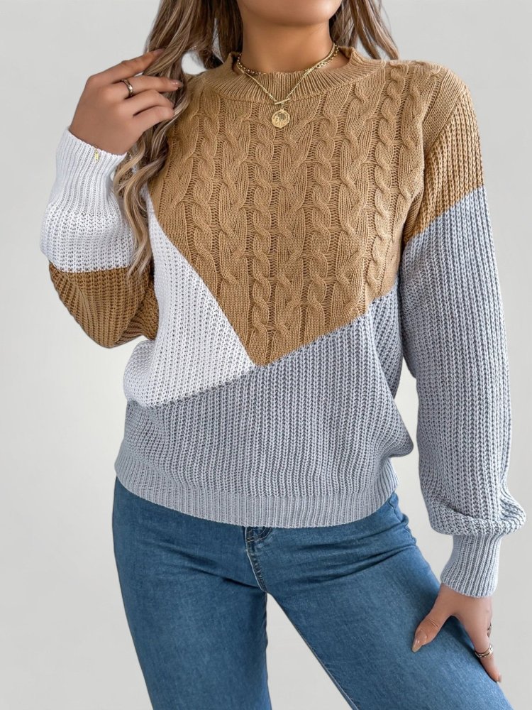 Pull d'Hiver Torsadé Confortable pour Femme 4 - Mode Lumière