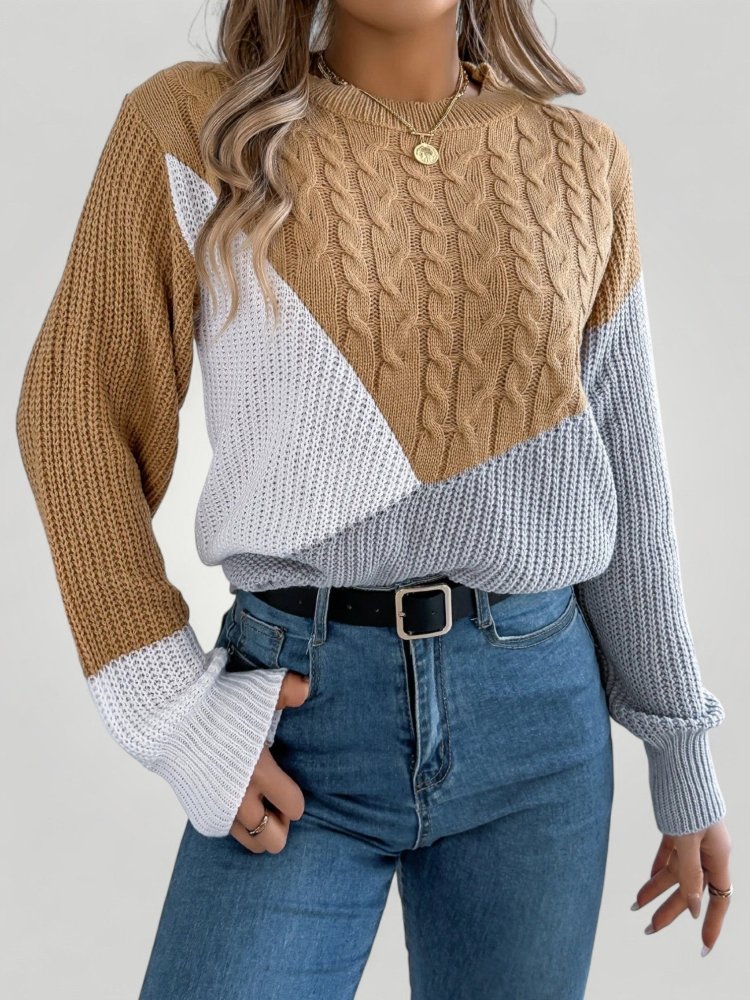 Pull d'Hiver Torsadé Confortable pour Femme 5 - Mode Lumière