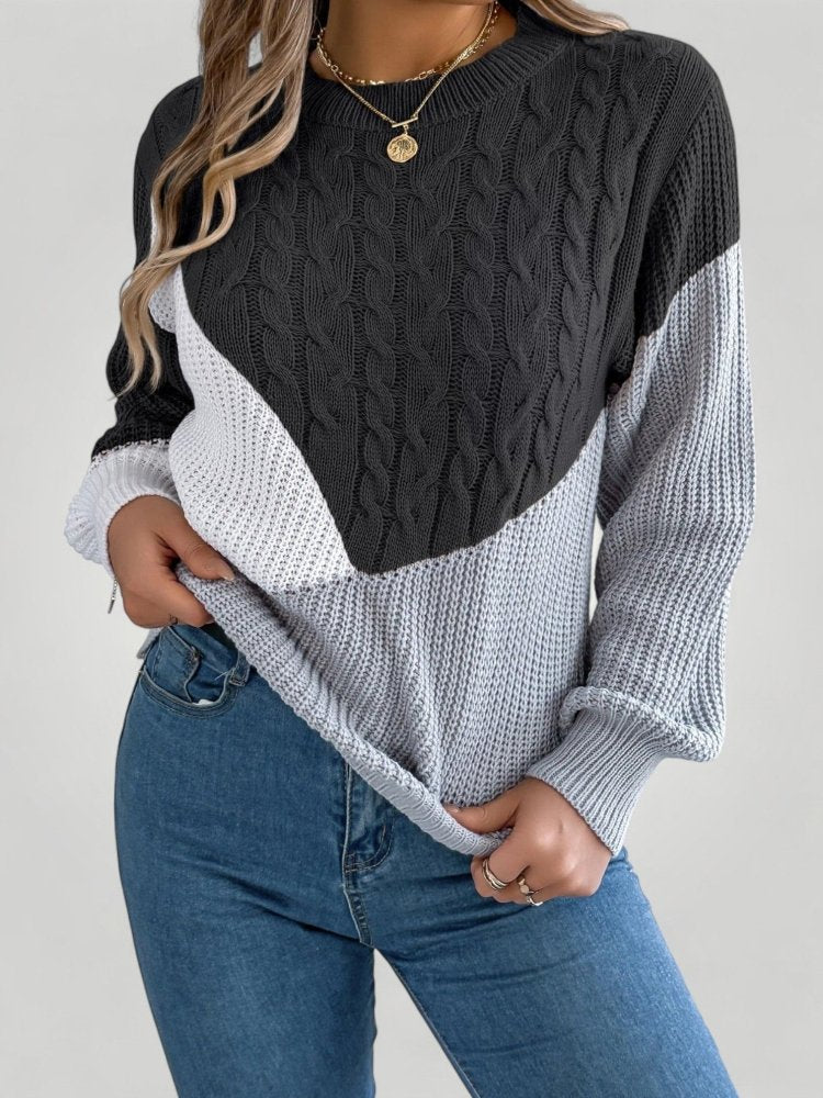 Pull d&#39;Hiver Torsadé Confortable pour Femme 7 - Mode Lumière