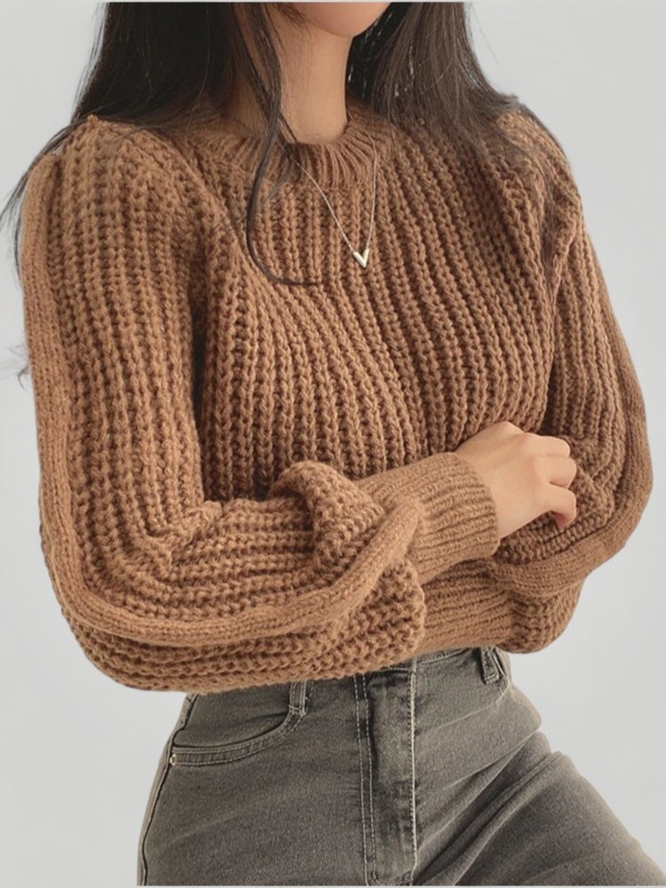 Pull d'Hiver à Manches Longues Confortable 5 - Mode Lumière