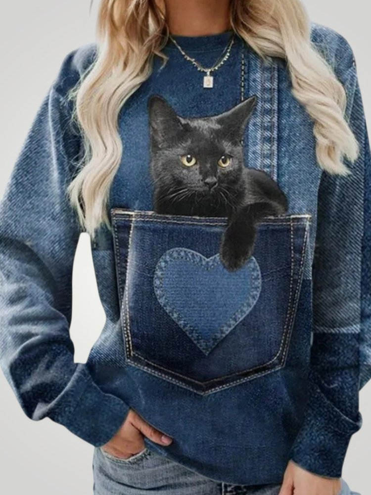 Pull de Luxe avec Design de Chat Élégant 1 - Mode Lumière