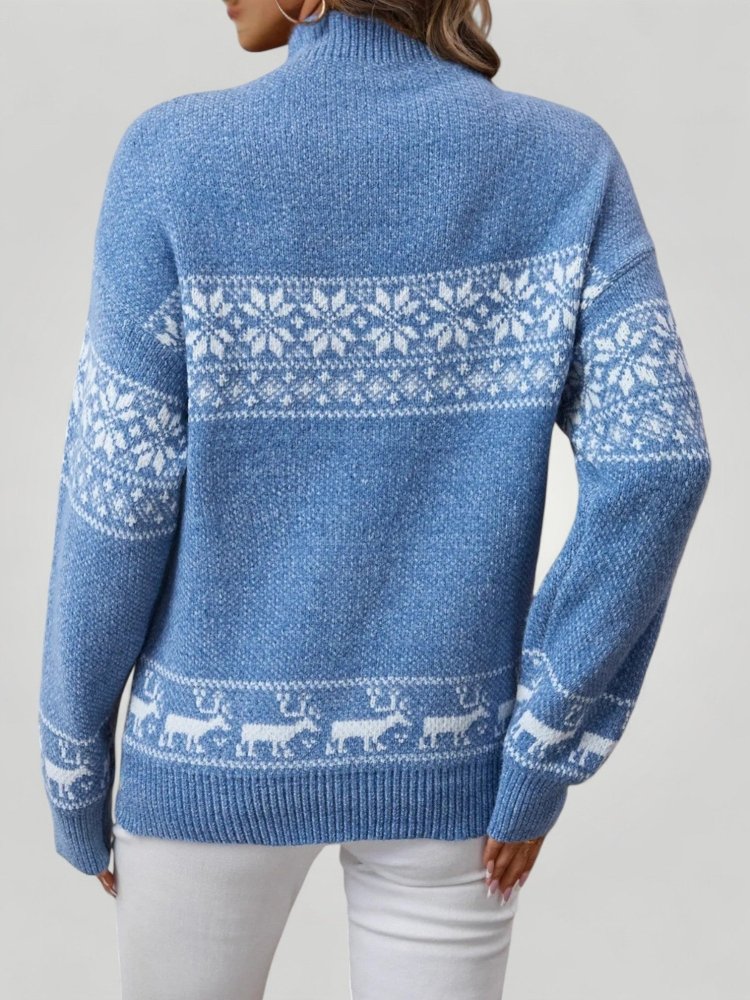 Pull de Noël Femme Chaleureux à Motif Renne 3 - Mode Lumière