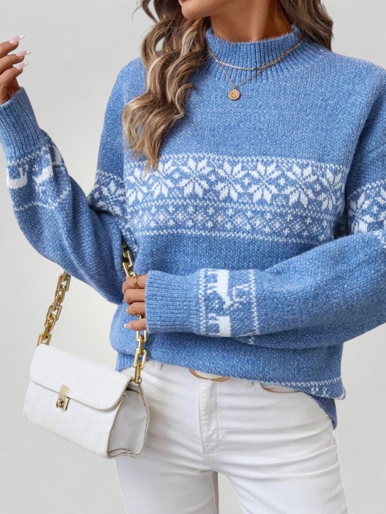Pull de Noël Femme Chaleureux à Motif Renne 4 - Mode Lumière