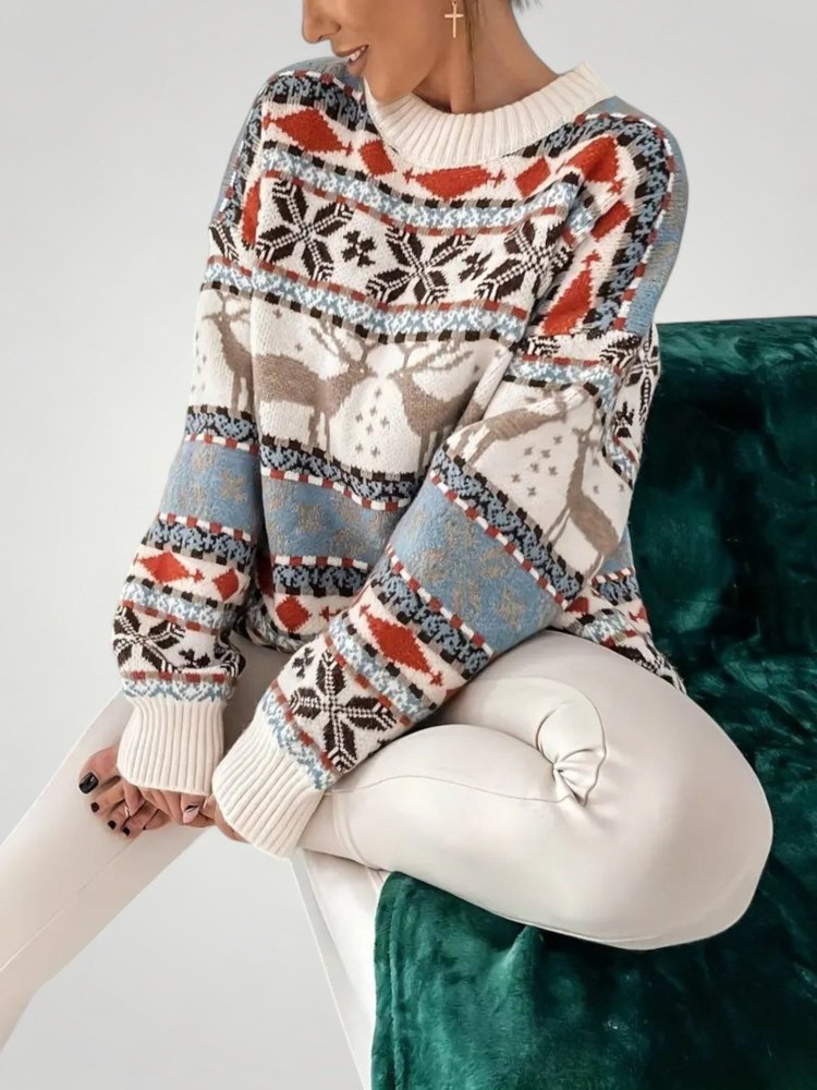 Pull de Noël Festif et Confortable 3 - Mode Lumière
