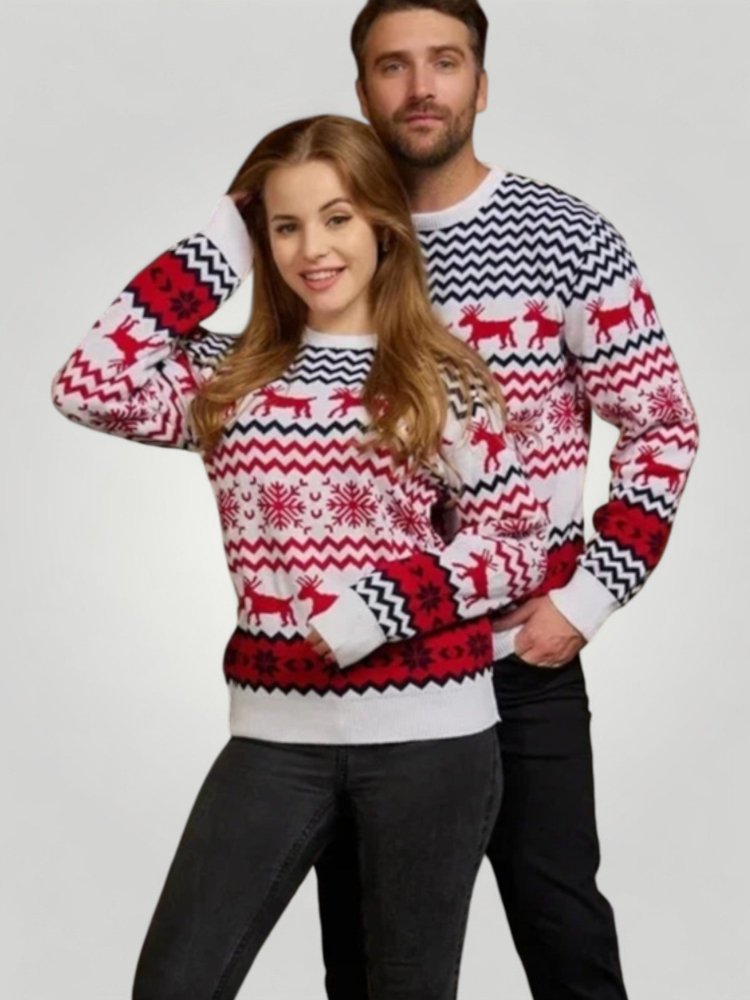 Pull de Noël à Motif Festif pour Tous 3 - Mode Lumière
