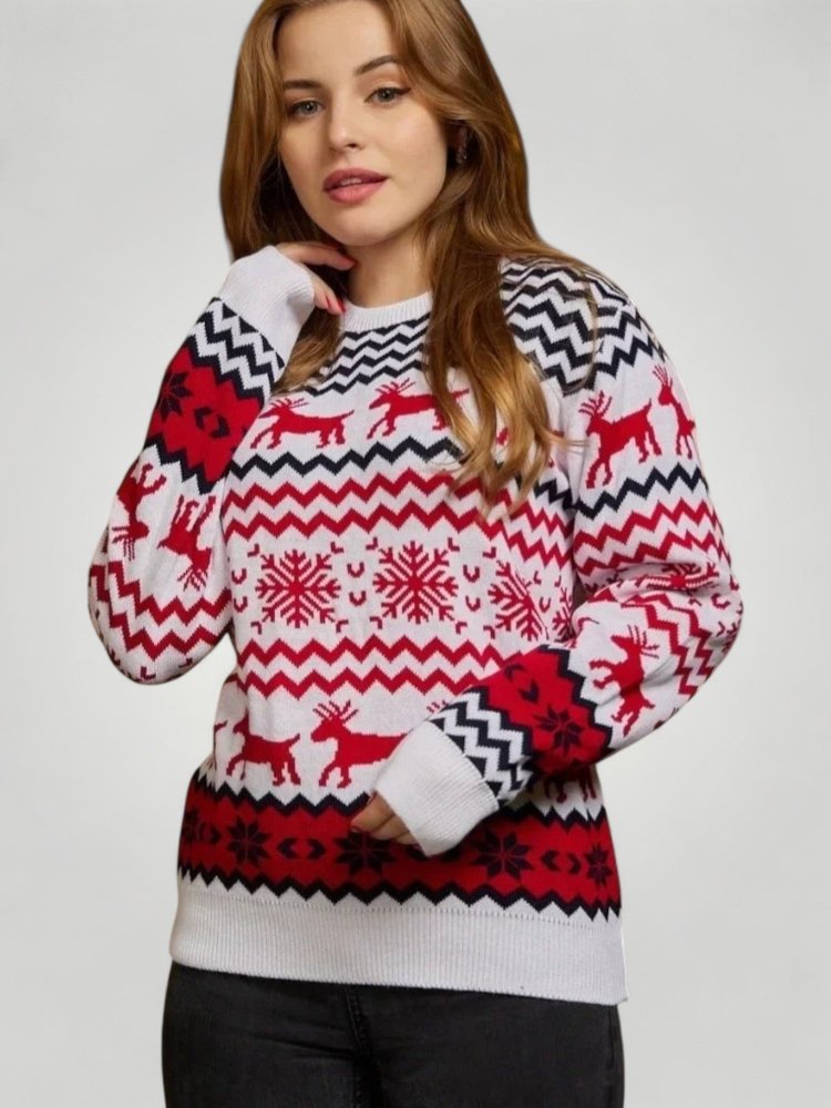 Pull de Noël à Motif Festif pour Tous 1 - Mode Lumière