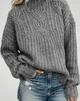 Pull en Tricot Élégant au Col Haut 3 - Mode Lumière
